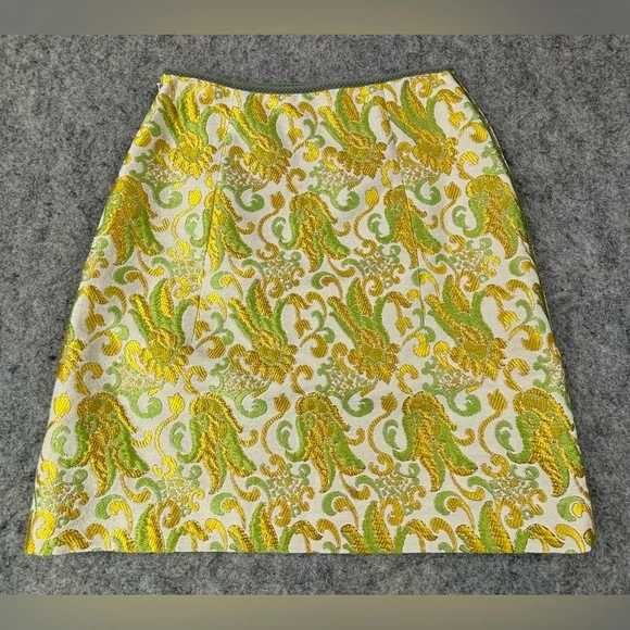 Prada | Brocade Skirt | Silk Blend | Vintage | Mini | Women’s Size 4 (40) - Picture 4 of 14